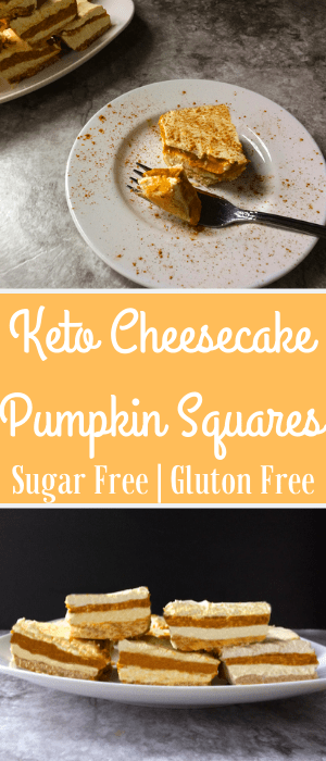 Keto Cheesecake Pumpkin Squares
