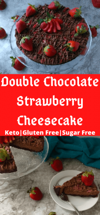 Double Chocolate Strawberry Cheesecake