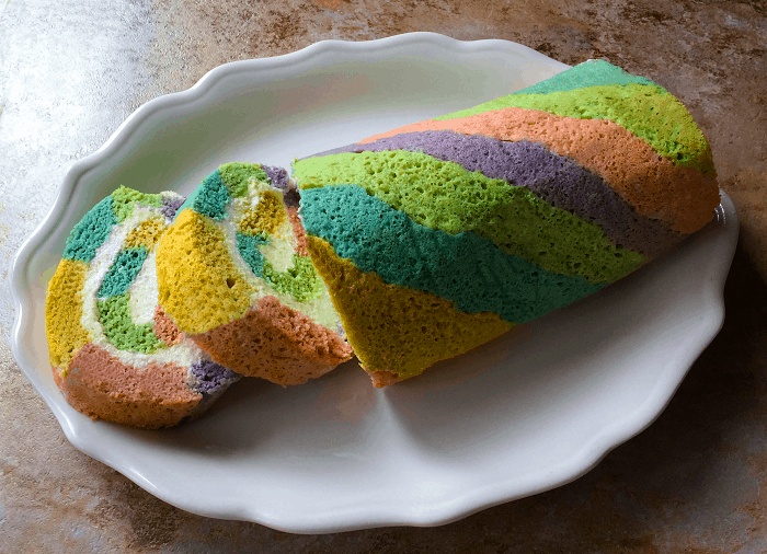 Colorful Keto Roll Cake